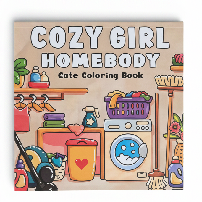 Cozy Girl Homebody – Cute Coloring Book