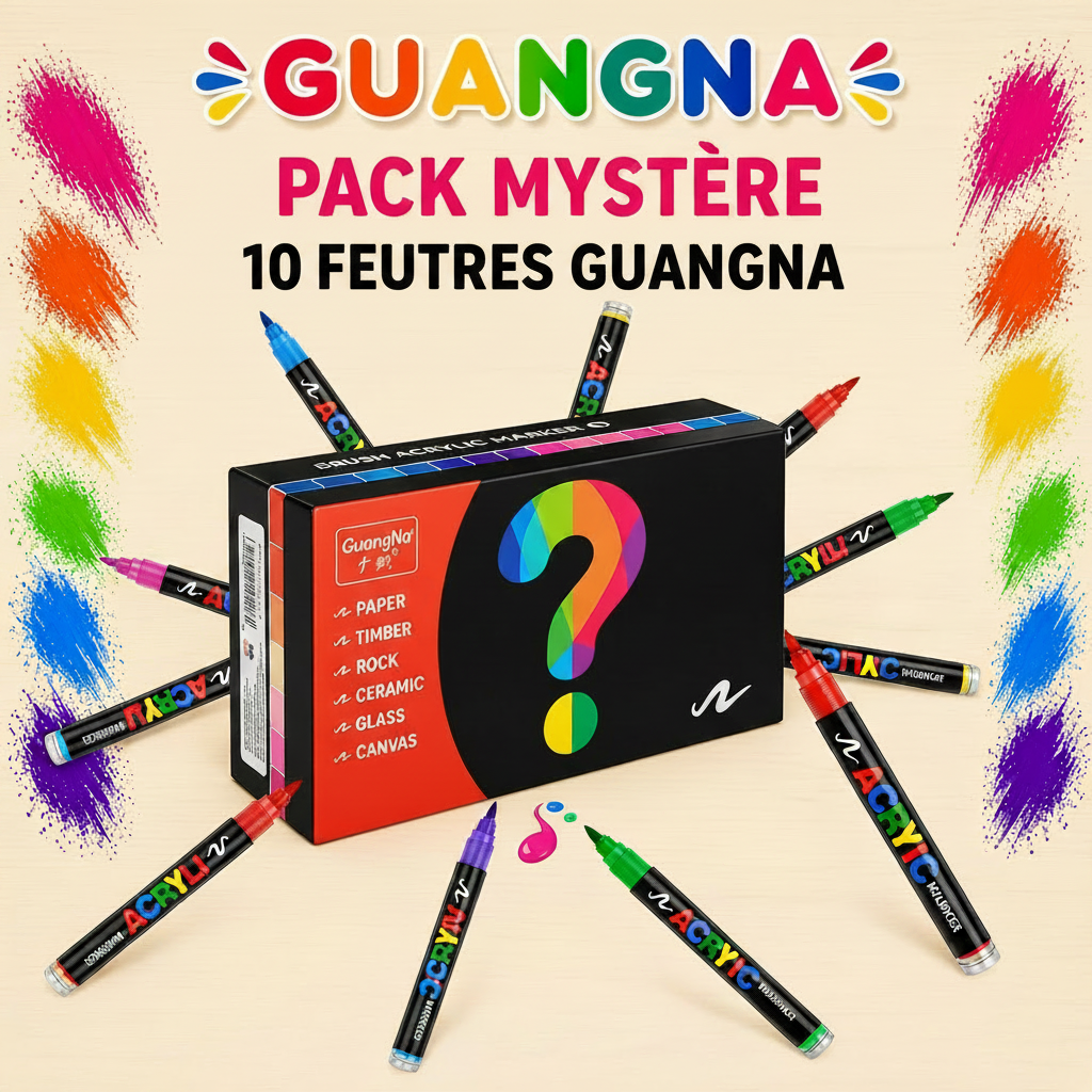 Pack Mystère — 10 Feutres Acryliques Guangna