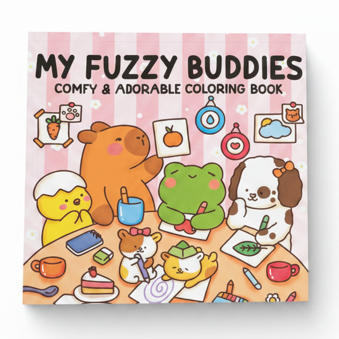 My Fuzzy Buddies – Comfy & Adorable Coloring Book