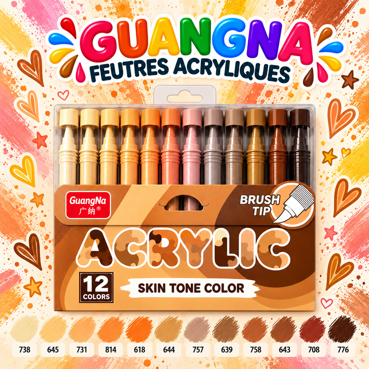 GuangNa Feutres Acryliques - Skin Tone à l'unité