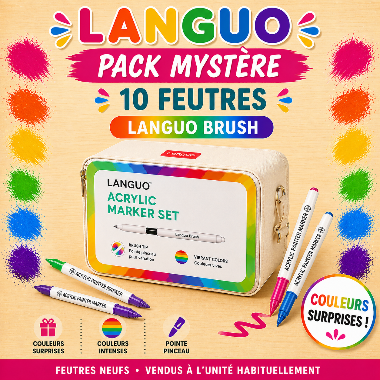 Pack Mystère — 10 Feutres Acryliques Languo