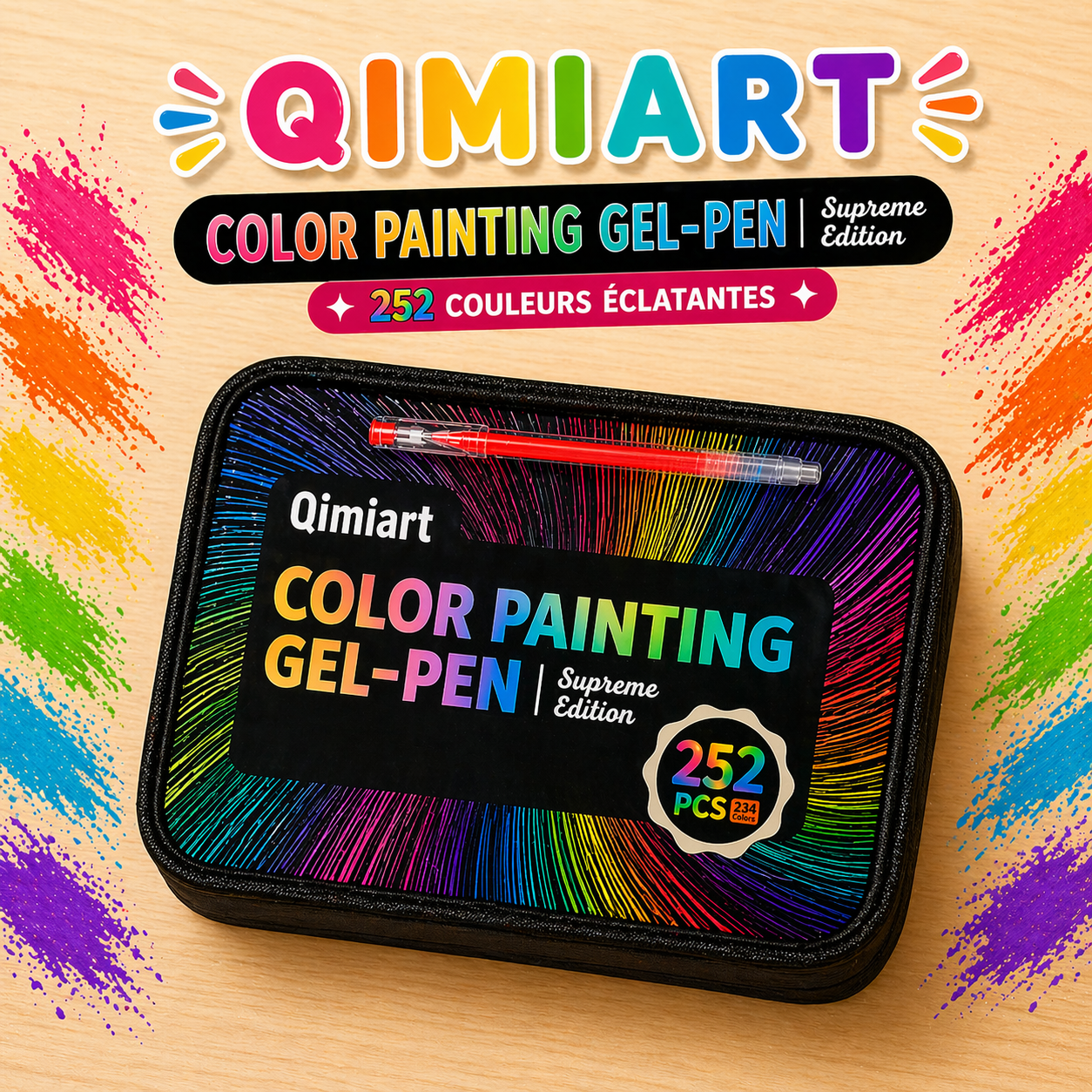 Stylo gel Qimiart Supreme Edition à l'unité – 234 couleurs disponibles