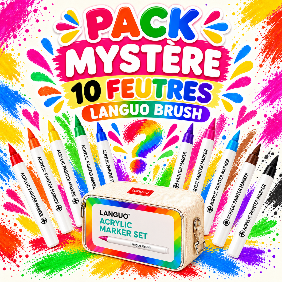Pack Mystère — 10 Feutres Acryliques Languo Brush