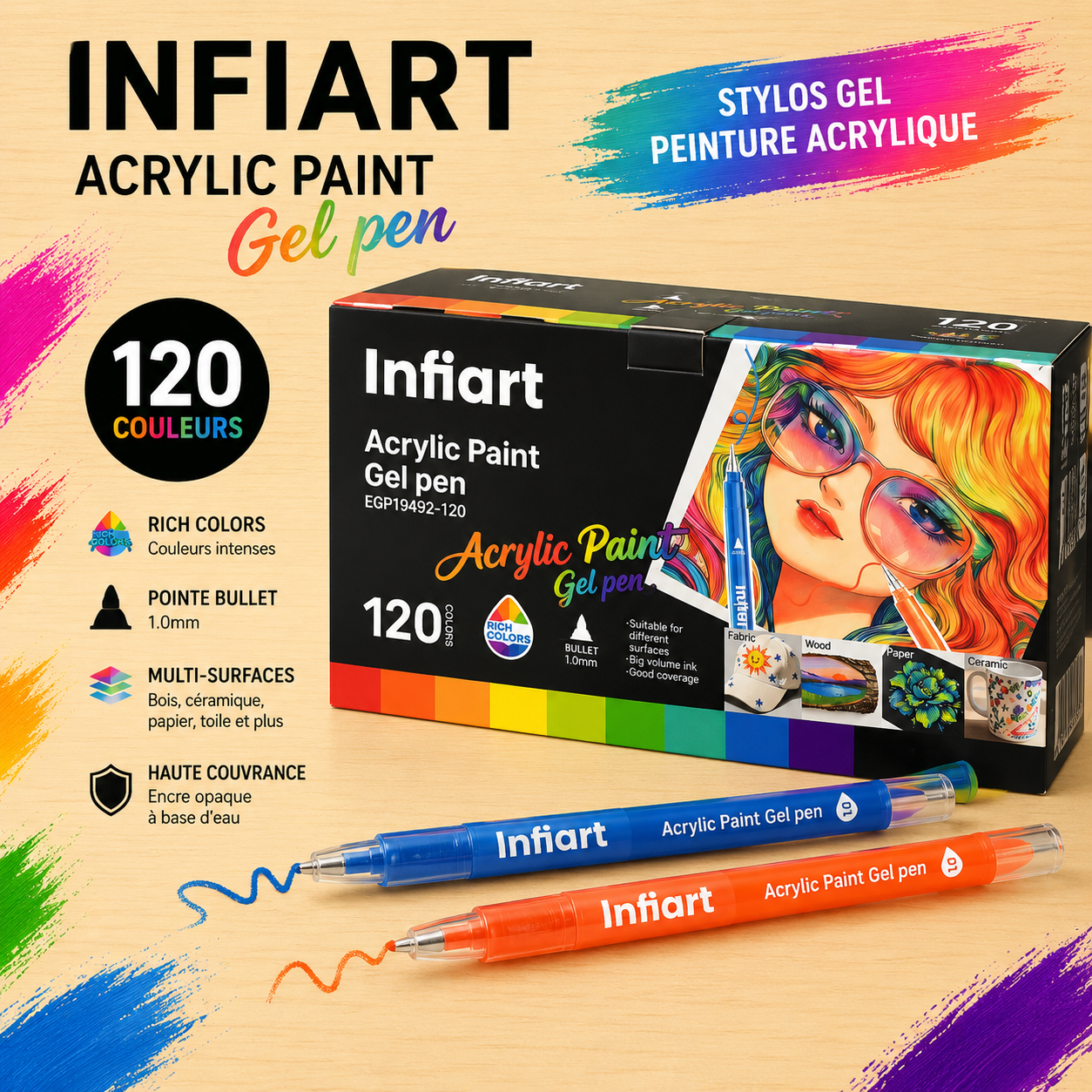 Stylo Gel Peinture Acrylique Infiart – À l'unité